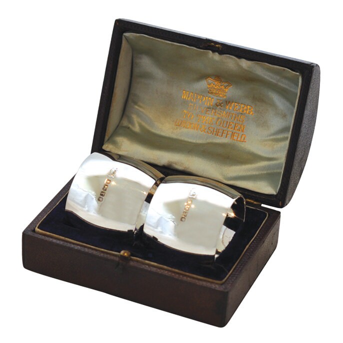 イギリス 純銀製 スターリングシルバー925 ナプキンリング セット