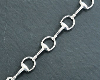 Zilveren armband met paardenbit