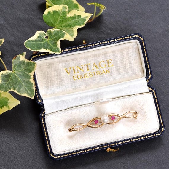 Pearl & Ruby Stock Pin - image 2