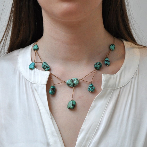 Matrix Turquoise Statement Necklace - image 5