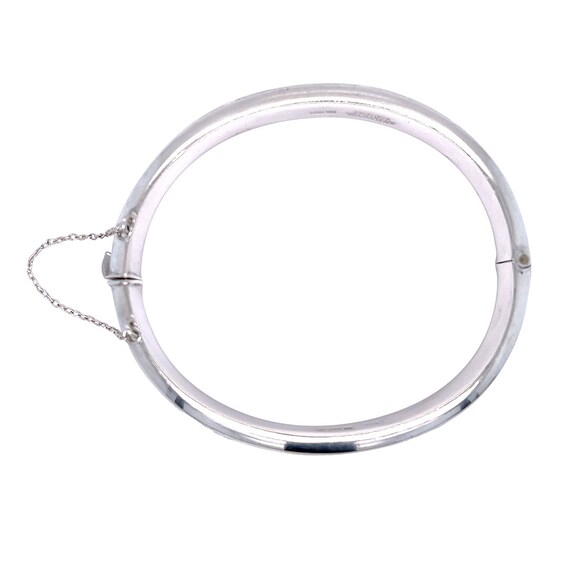Silver Leaf Pattern Bangle - image 4