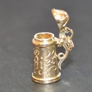 Gold Bier Stein Charm