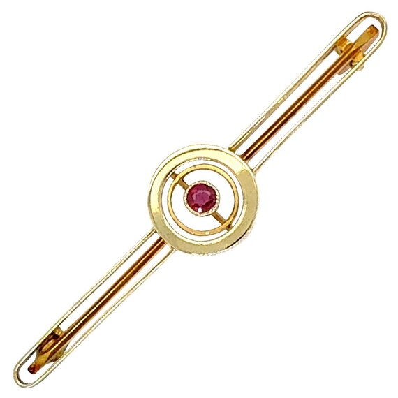 Edwardian Ruby Stock Pin - image 1