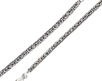Collier Argent Massif 925 – Tressé Style Snake Borobudur – Occasion – Bijou Ethnique