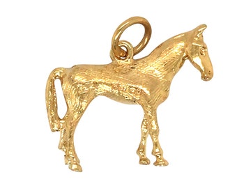 Vintage Gold Horse Charm