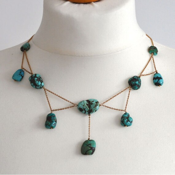 Matrix Turquoise Statement Necklace - image 1