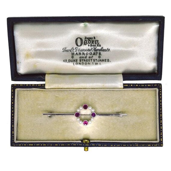 Ruby & Pearl Stock Pin - image 4