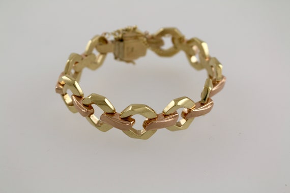 9ct Yellow + Rose Gold Bracelet