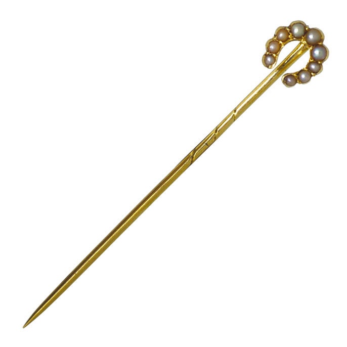 Pearl Horse Shoe Stick Pin - Etsy