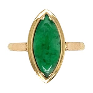 Jade Ring / Natural Jade Ring / 14k Gold Jade Ring / Bezel Jade Ring / Natural Jade Ring / 14k Gold Jade Ring / Bezel