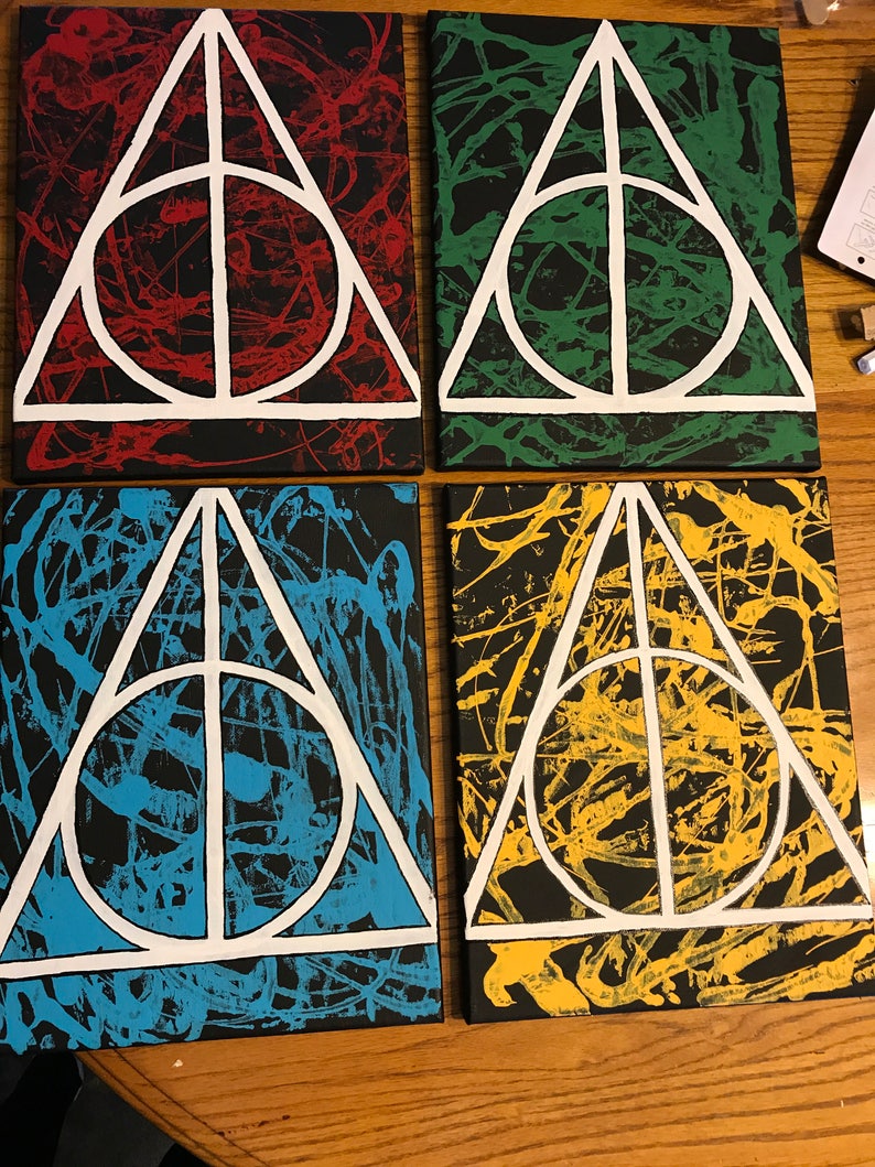 Deathly Hollows Symbol Painting - Etsy