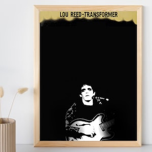 Póster de Transformers de Lou Reed, arte mural de música rock vintage de los años 70, descarga digital / Especial DOS por UNO