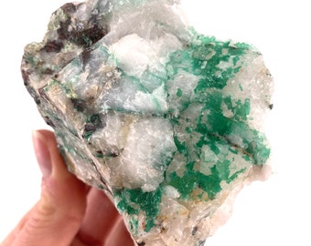 Ajoite in Quartz Specimen, raw ajoite, raw crystals, mineral specimen