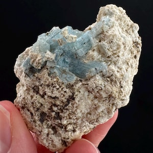 Beryl var. Aquamarine (Namibia) | natural aquamarine crystal, mineral specimen