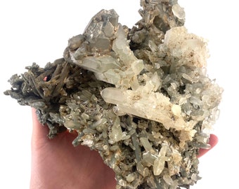 Amas de quartz fantôme vert (Pakistan) | quartz fantôme vert, quartz chlorite, quartz chlorite vert