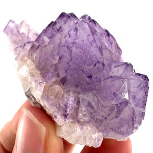 Spirit Quartz Crystal | raw natural purple amethyst cactus quartz, mineral specimen