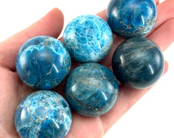 Blue Apatite Sphere | Polished Crystal Ball (Throat Chakra)