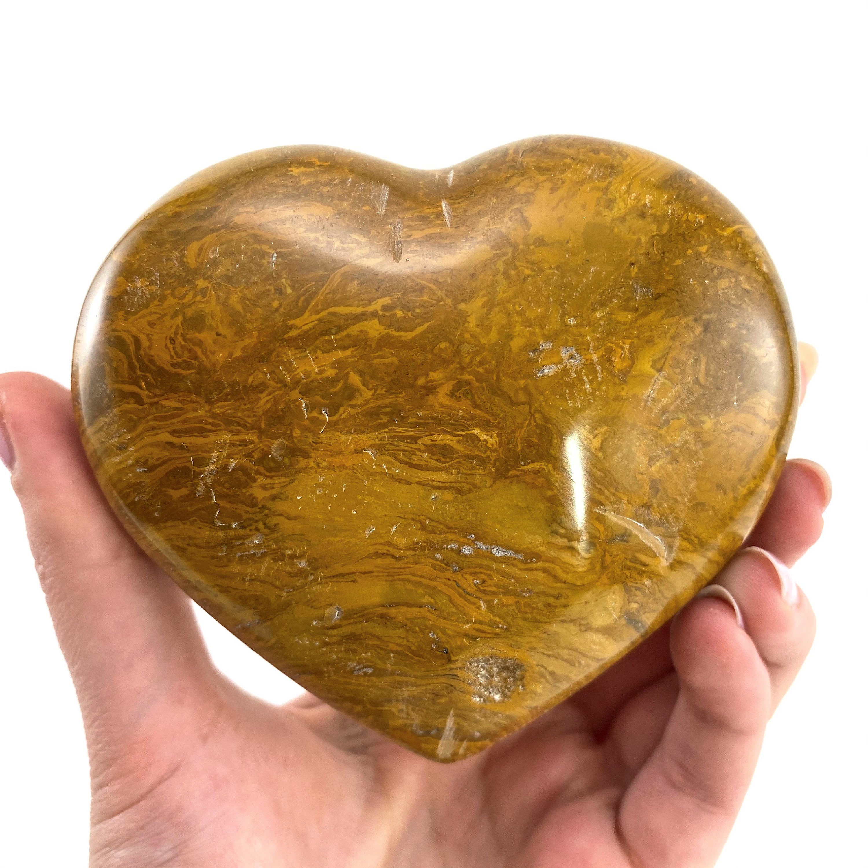 Yellow Jasper Heart jasper heart crystal heart heart shaped Etsy