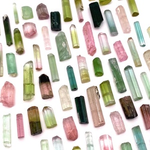 ONE Mini Elbaite Tourmaline (Pakistan), raw tourmaline, watermelon tourmaline, pink tourmaline, green tourmaline, multi color tourmaline