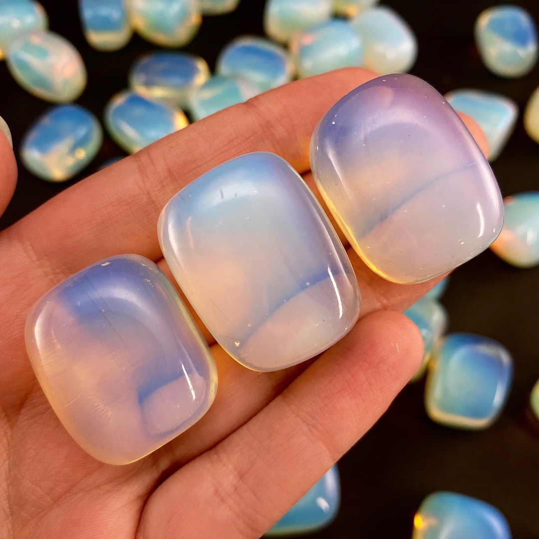 Tumbled Opalite, Tumbled Stones, Tumbled Crystal, Tumbled Opalite Glass