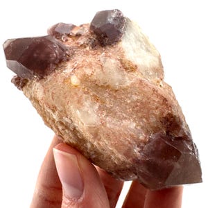 Red Hematite Quartz (Zimbabwe) | fire quartz crystal, red phantom quartz, mineral specimen