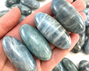 ONE Polished Aquamarine, tumbled aquamarine, aquamarine crystal, aquamarine lingam, aquamarine palm stone