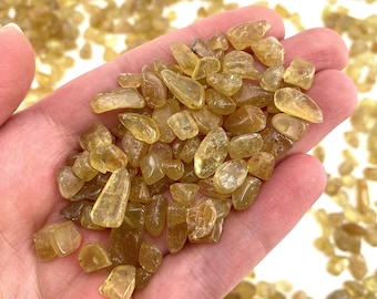 20g of Golden Quartz, mini tumbled stones, tumbled crystal, tumbled quartz, quartz chips