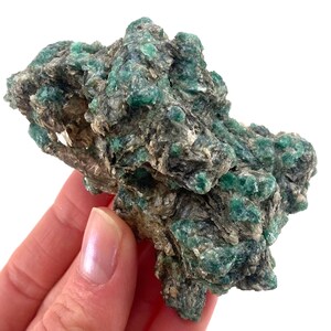 Natural Emerald in Mica Matrix (Zimbabwe) | natural emerald, green emerald, raw emerald, emerald crystal