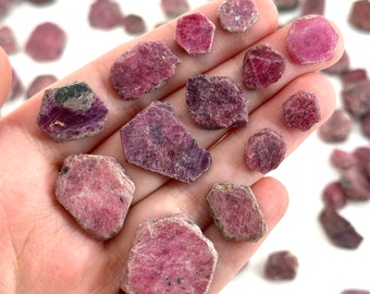 ONE Raw Ruby (Madagascar) | corundum var. ruby, natural red ruby, red ruby, etched ruby, genuine ruby, mineral specimen
