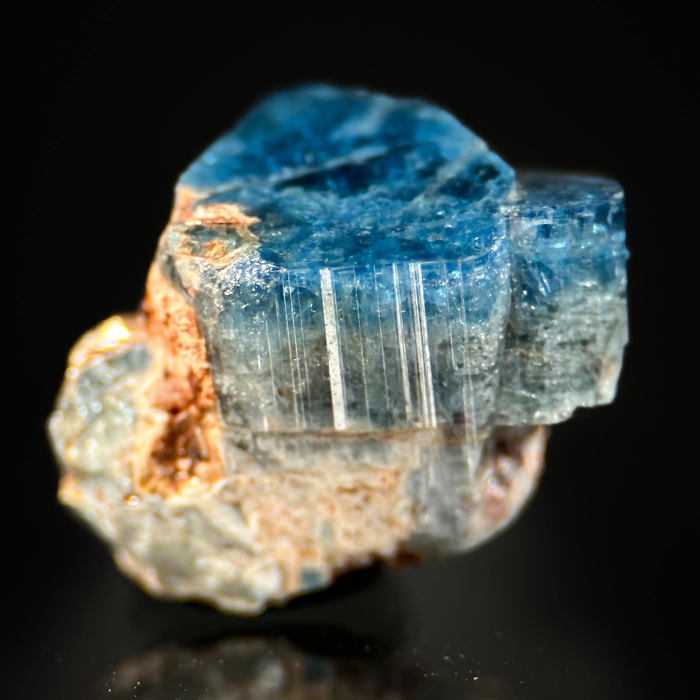 COLONISTA OMAN10　Bluebell＆Whit Blue Cap Fluorapatite (zimbabwe) | Bi-color Fluorapatite Crystal