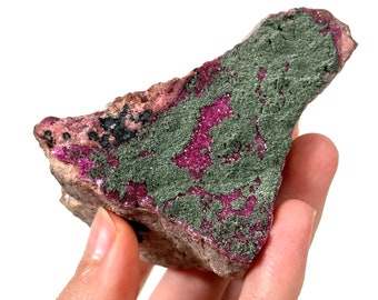 Sparkly Cobalto Calcite with Kolwezite (Congo) | cobalto calcite, cobaltoan calcite, salrose, mineral specimen, crystals