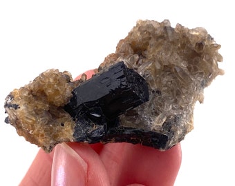 Black tourmaline cluster (Namibia), high grade black tourmaline, tourmaline crystal, black schorl