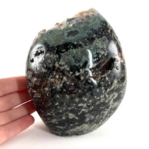 Polished Ocean Jasper Freeform | Orbicular Madagascar Crystal Cluster