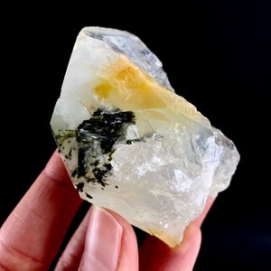 Yellow Bone Quartz & Epidote (Pakistan) | bone quartz, epidote quartz, green epidote, mango quartz