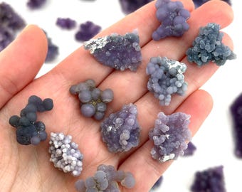 グレープアゲート｜原石の紫水晶クラスター、天然鉱物標本 - Etsy 日本