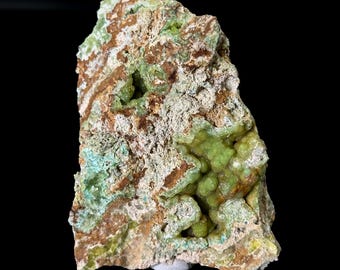 Wavellit mit Türkis | grüner Kristall, Mineralienprobe aus Spanien