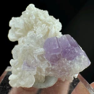 Purple Fluorapatite w/ Albite (Afghanistan) | fluorapatite crystal, natural purple apatite, mineral specimen