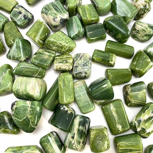 Rare ONE tumbled tremolite, natural tremolite, polished tremolite, green tremolite tumble, tremolite crystal image 4