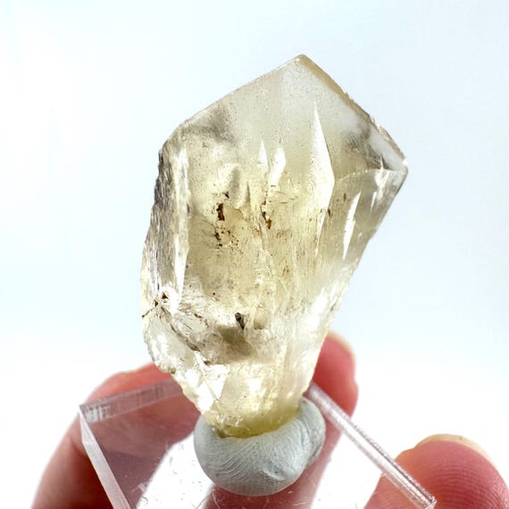 Golden Selenite Fluorescent UV Reactive Gypsum Crystal Israel