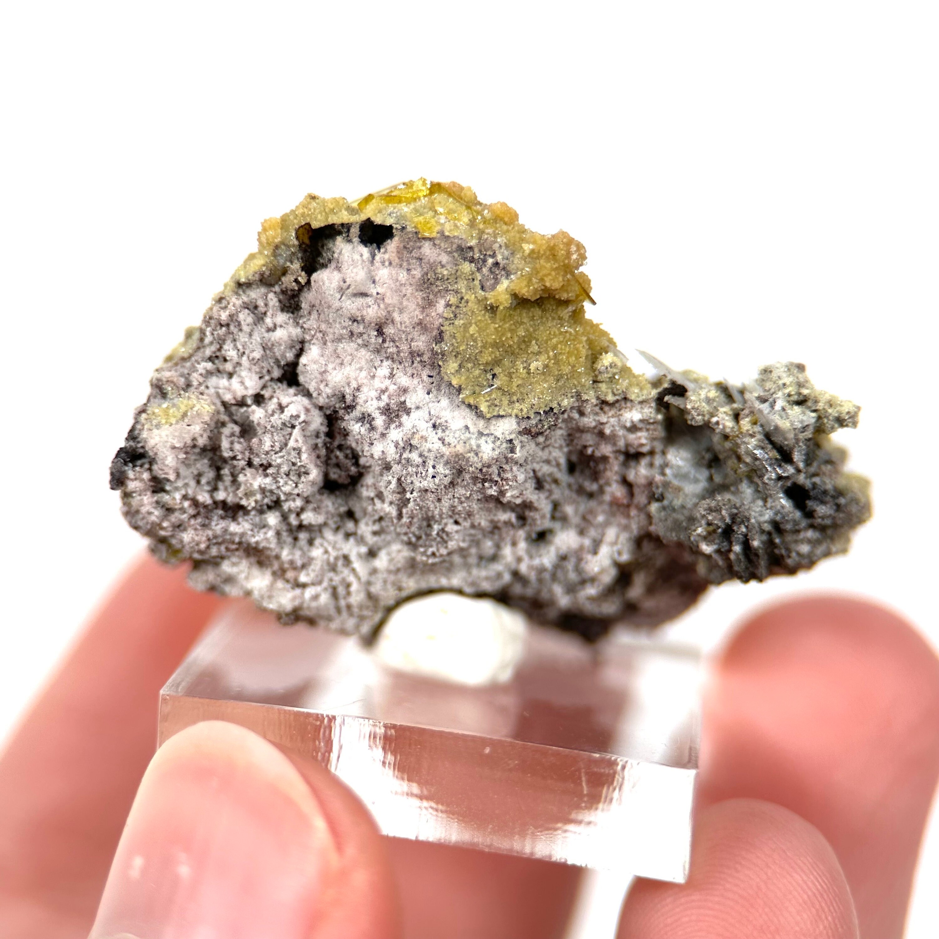 ミメタイトおよびウルフェナイト鉱物標本 |サンフランシスコ鉱山