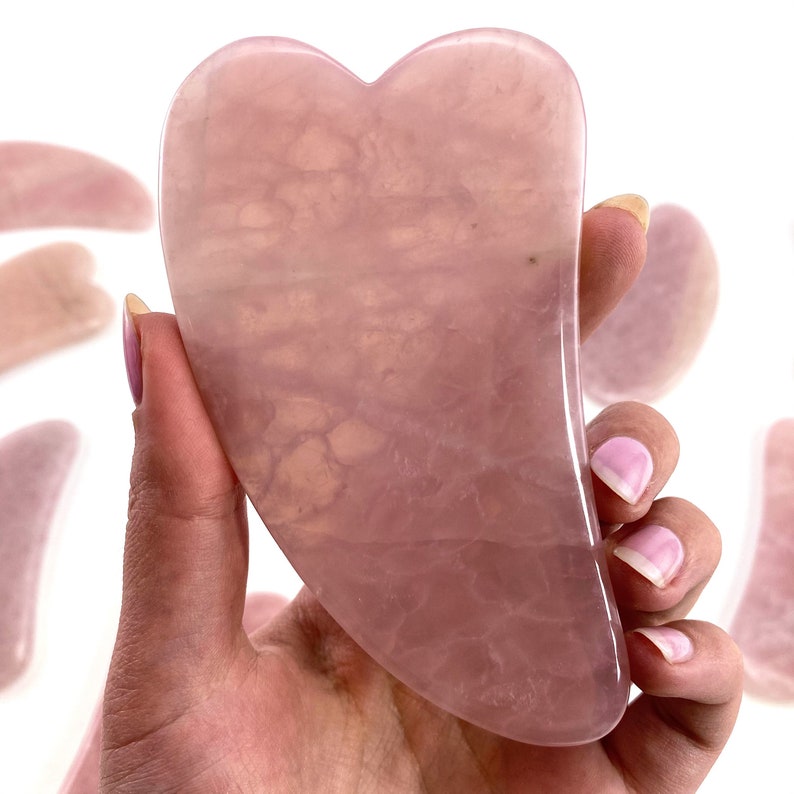 rose quartz gua sha tool rose quartz gua sha tool