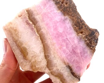 Rare! Pink Aragonite Slice, pink aragonite specimen, crystal slice, pink aragonite crystal