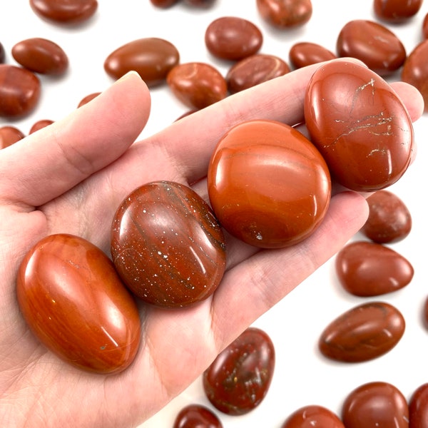 ONE Red Jasper Tumble, red jasper tumble, tumbled jasper, tumbled crystal, tumbled stones, pocket stone, red jasper