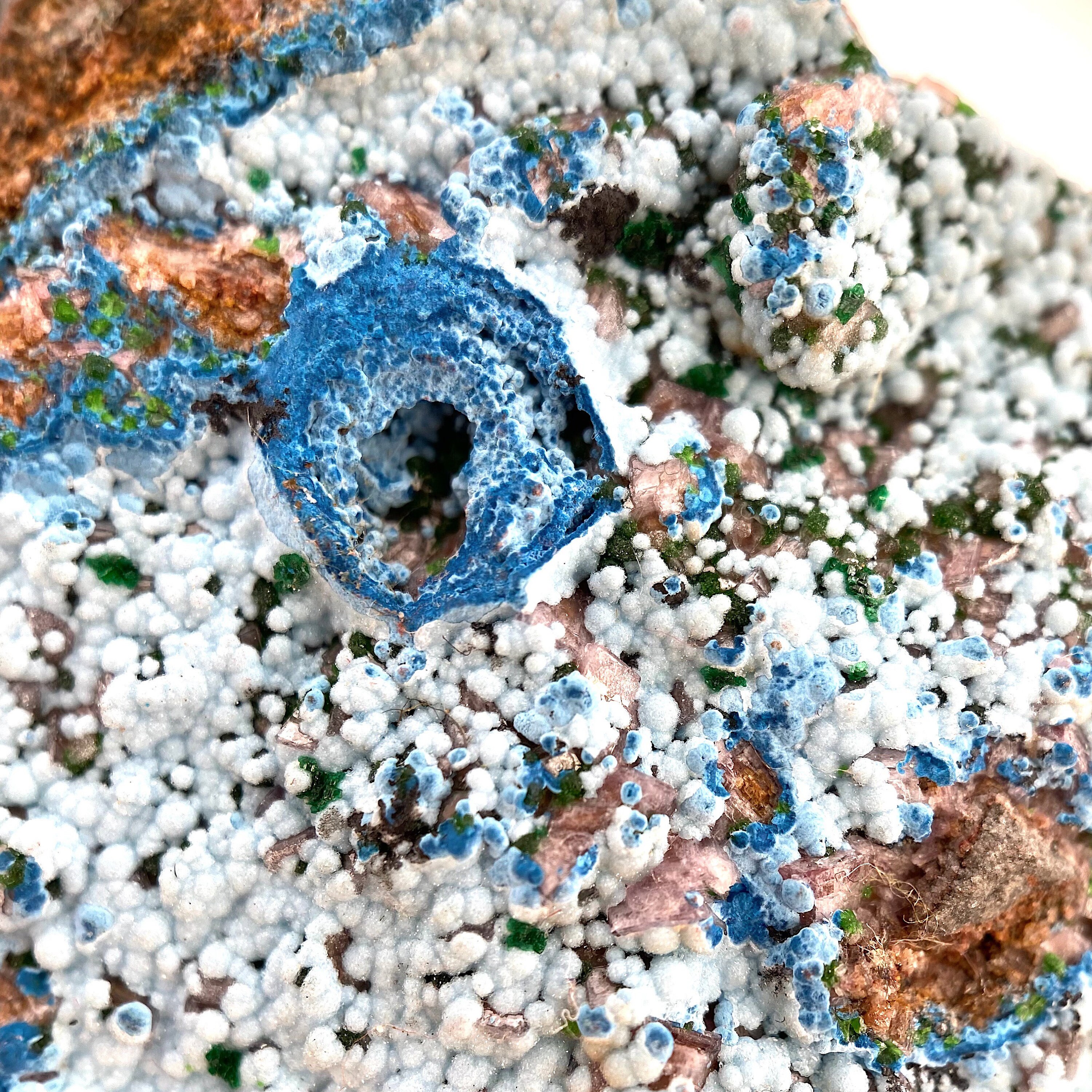 ドゥルージークリソコラ（コバルト方解石とマラカイト入り）｜天然原石