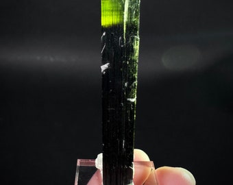 Green Cap Tourmaline with Albite (Pakistan) | raw tourmaline, green tourmaline, tourmaline crystal, rare minerals, rare crystals