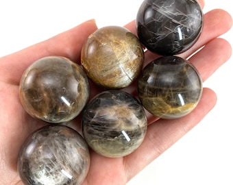 Grey Moonstone Sphere | Polished Crystal Ball (30mm)