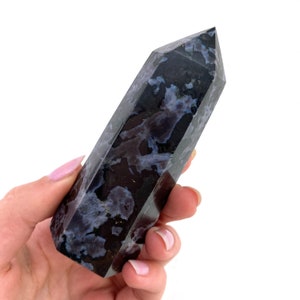 Indigo Gabbro Point | Merlinite Crystal Tower (10x4cm)
