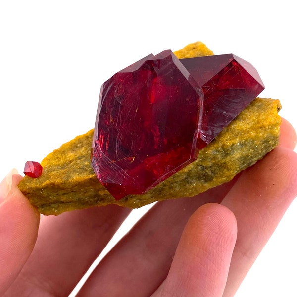 Pruskite Crystal (Poland), lab grown crystal, crystal specimen, red pruskite
