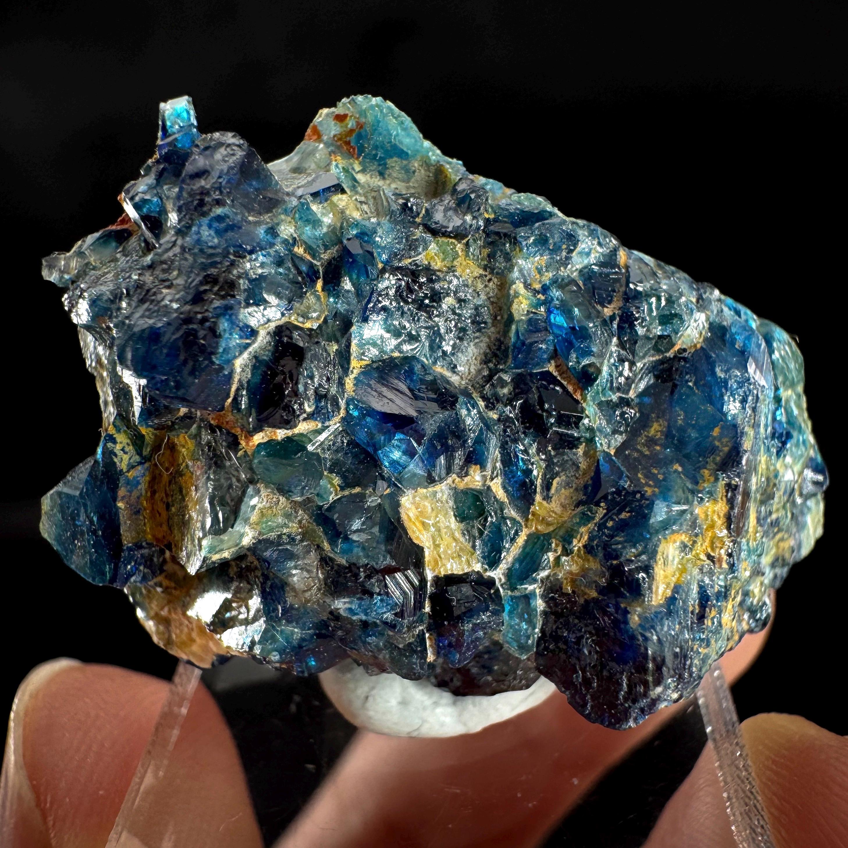 ユークレース（ジンバブエ）| 青いユークレース結晶、希少鉱物標本