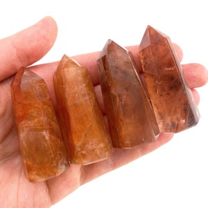 Fire Quartz Point | Red Hematoid Polished Natural Crystal Tower (Root Chakra)